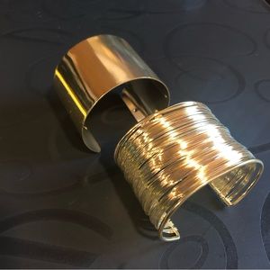 New Two Gold Cuffs Fashion Jewelry